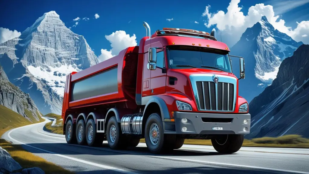 Driving a truck on mountain roads