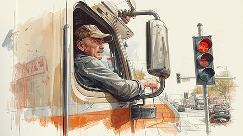 Traffic signs and lights for trucker