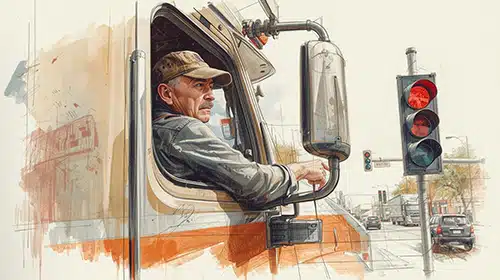 Traffic signs and lights for trucker